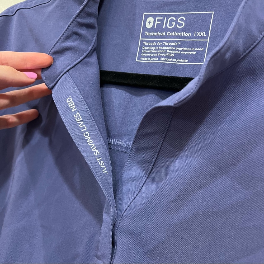 NWOT Figs Rafaela Oversized Scrub Top Women’s Wayfarer XXL 2X - Picture 8 of 11